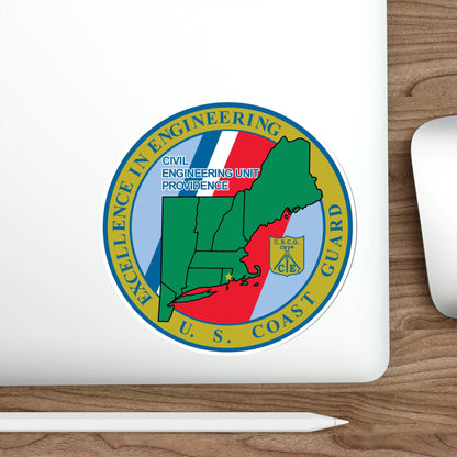 USCG Civil Engineering Unit Providence (U.S. Coast Guard) STICKER Vinyl Die-Cut Decal-The Sticker Space