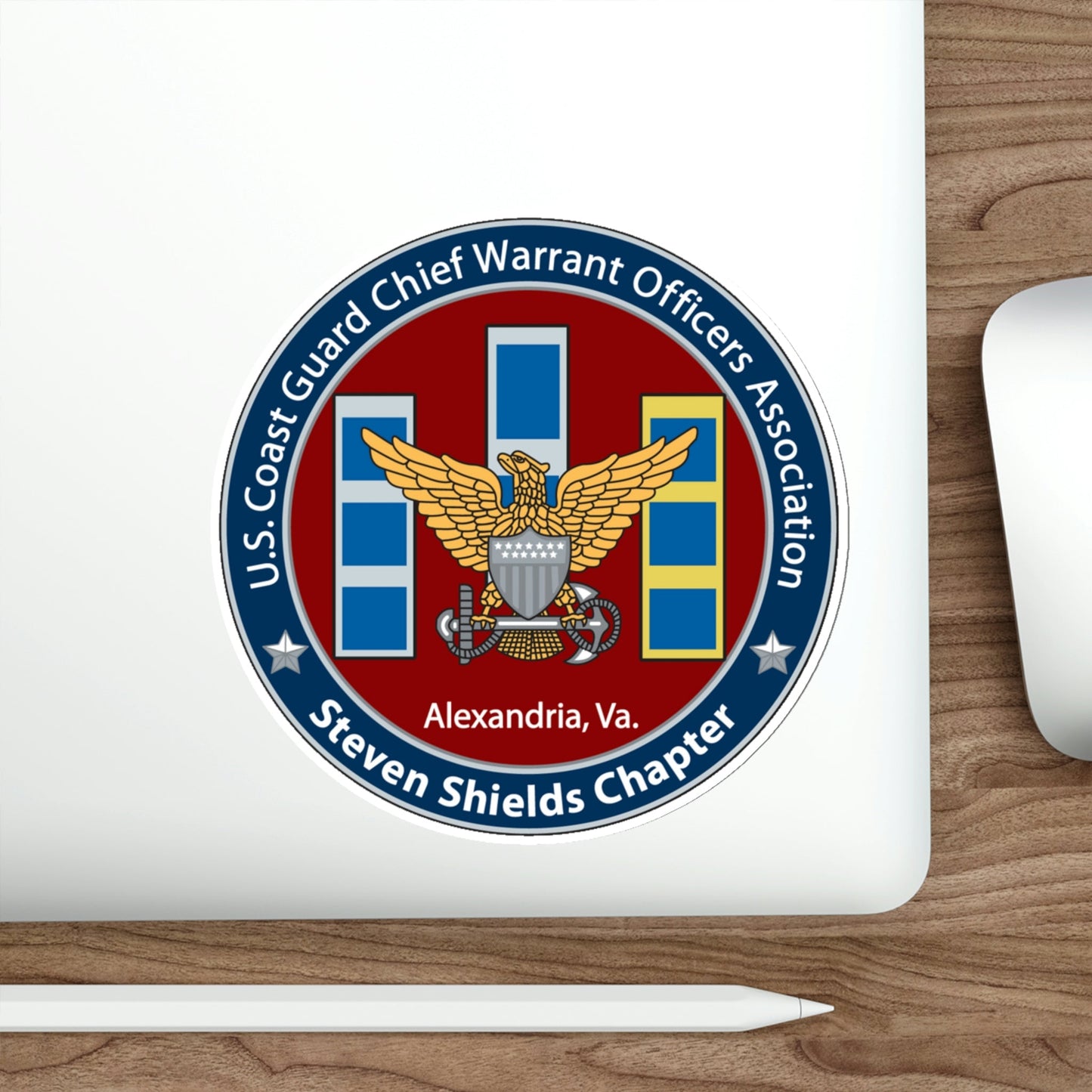 USCG CWO Assoc Steven Shields Chapter (U.S. Coast Guard) STICKER Vinyl Die-Cut Decal-The Sticker Space