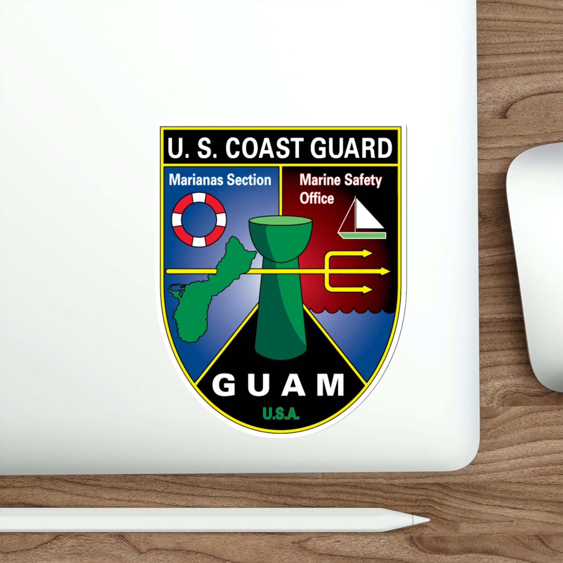 USCG Marianas Sect MSO Guam (U.S. Coast Guard) STICKER Vinyl Die-Cut Decal-The Sticker Space