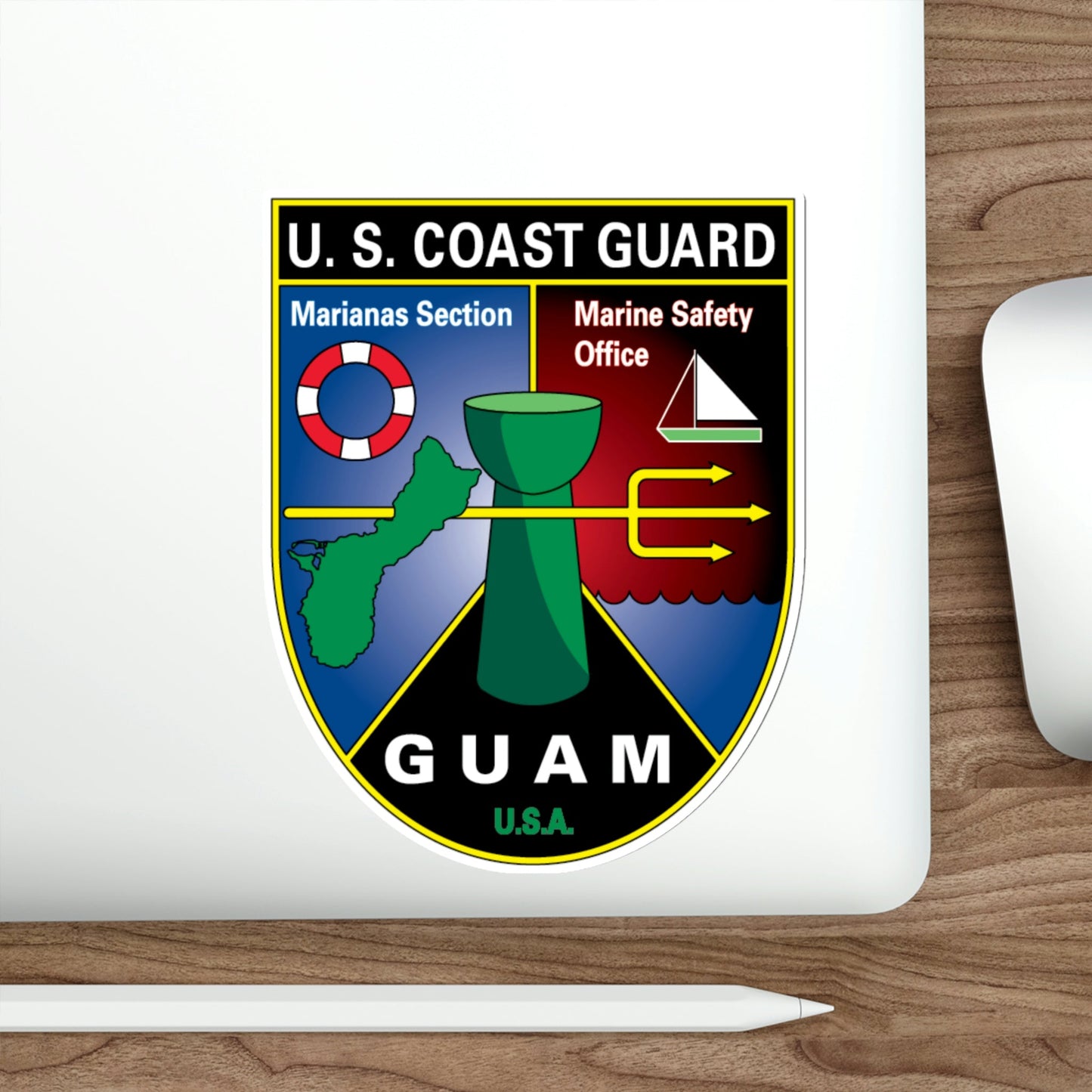 USCG Marianas Sect MSO Guam (U.S. Coast Guard) STICKER Vinyl Die-Cut Decal-The Sticker Space