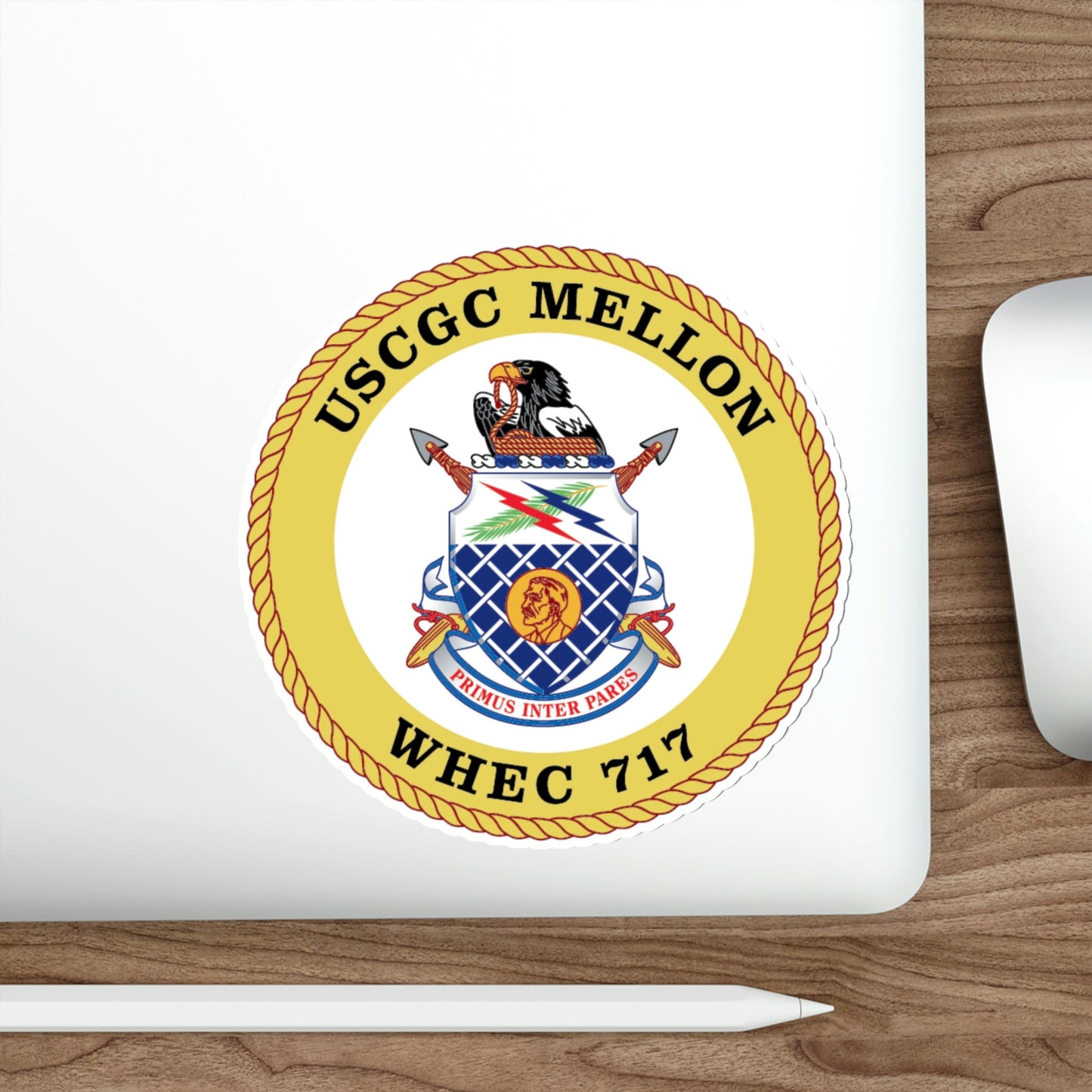 USCG Mellon WHEC 717 Gold Anniversary (U.S. Coast Guard) STICKER Vinyl Die-Cut Decal-The Sticker Space