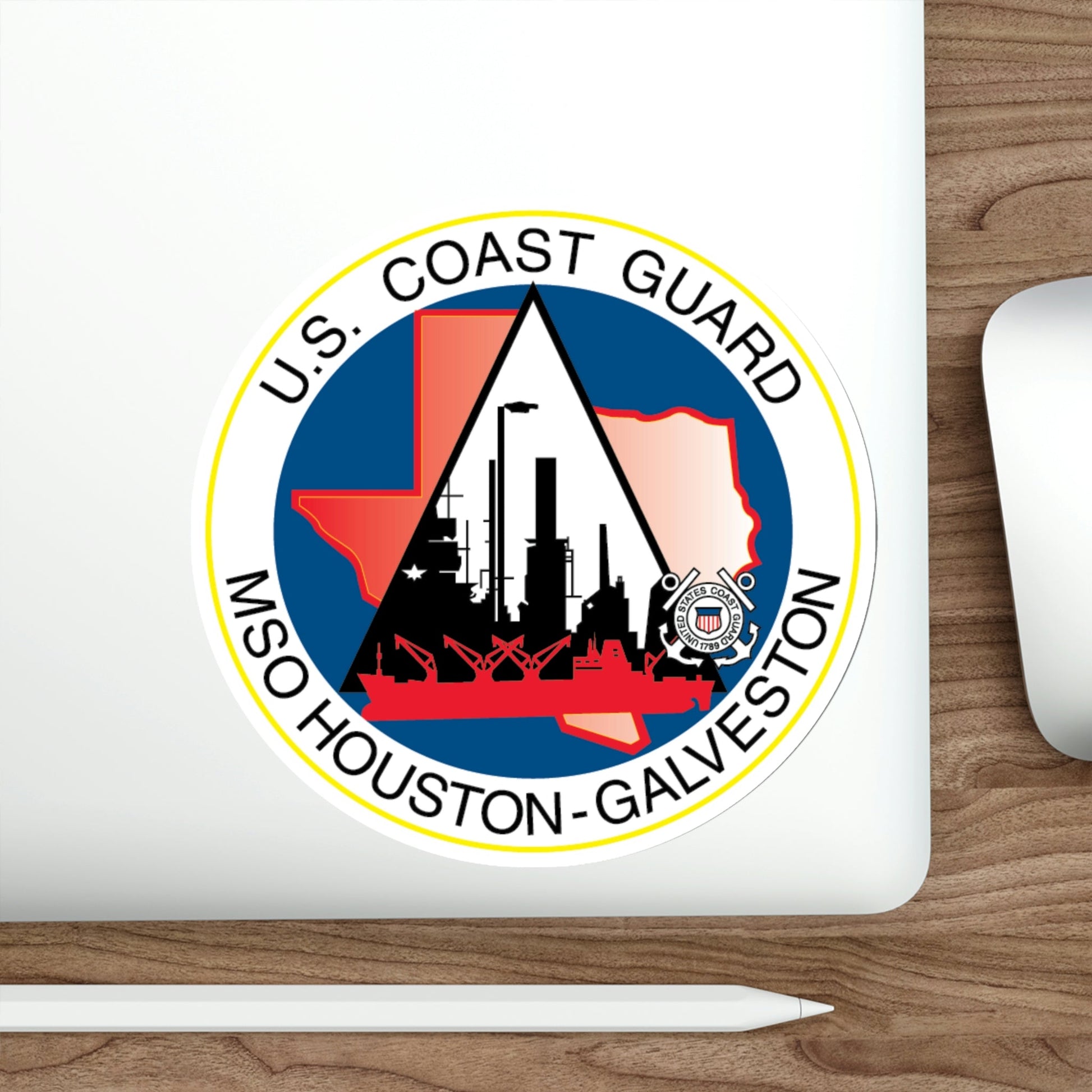 USCG MSO Houston Galveston (U.S. Coast Guard) STICKER Vinyl Die-Cut Decal-The Sticker Space