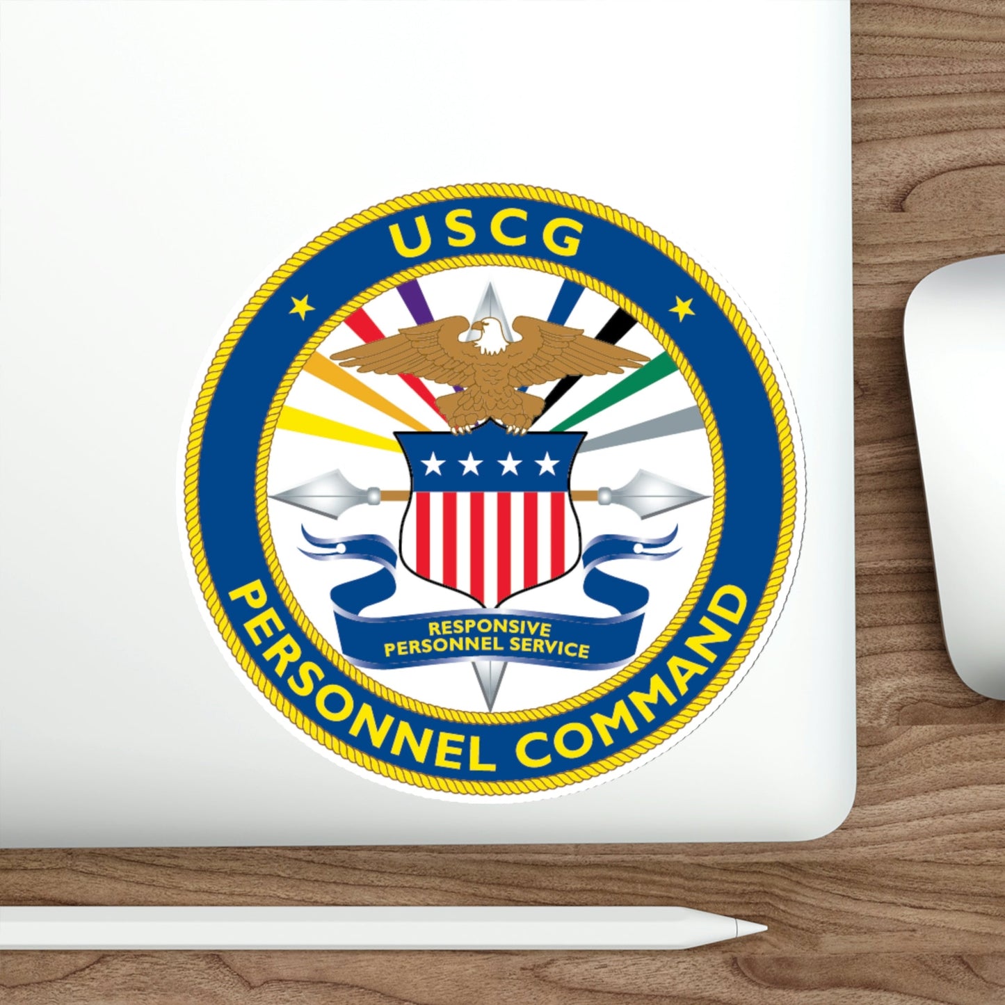 USCG Personnel Command (U.S. Coast Guard) STICKER Vinyl Die-Cut Decal-The Sticker Space