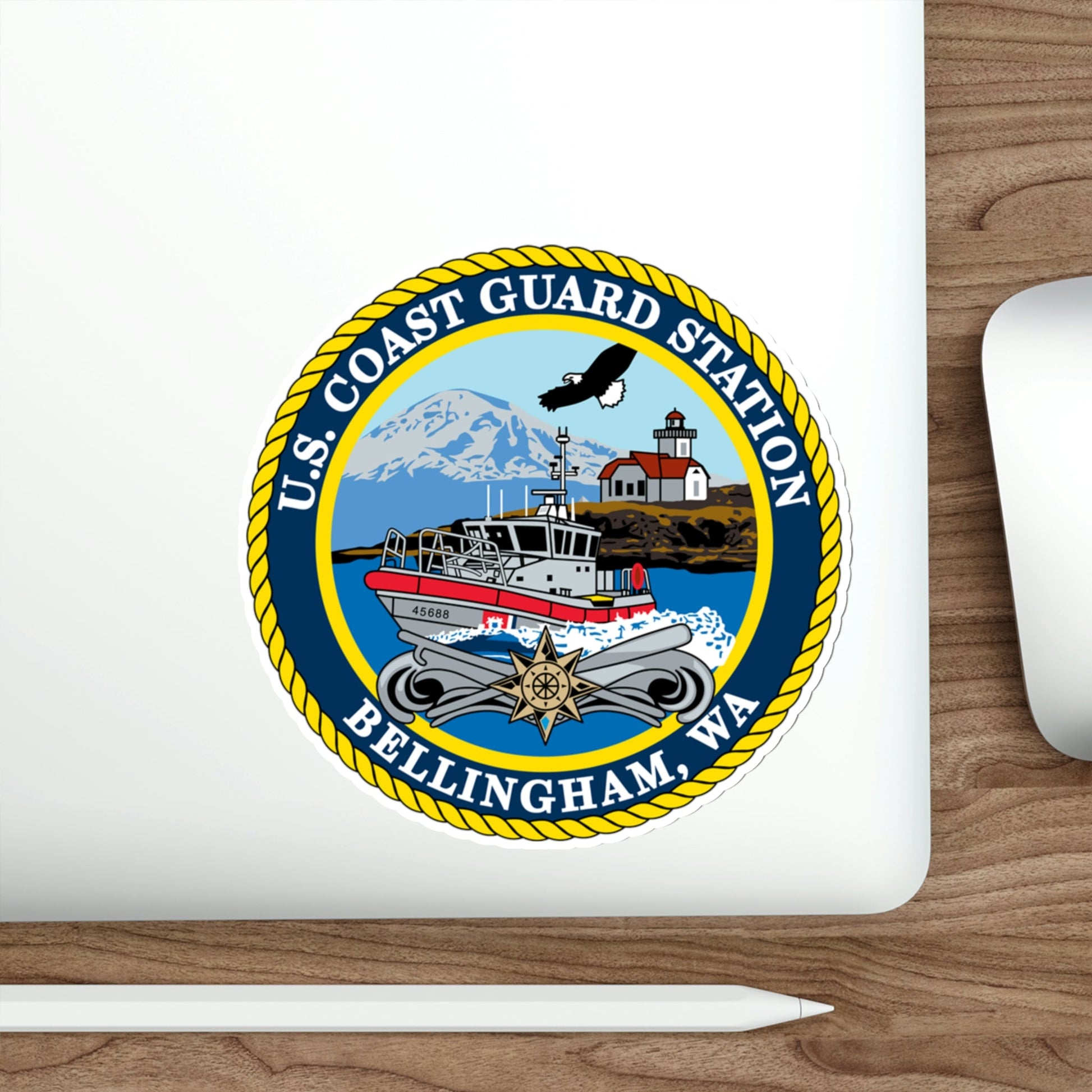 USCG Station Bellingham WA (U.S. Coast Guard) STICKER Vinyl Die-Cut Decal-The Sticker Space