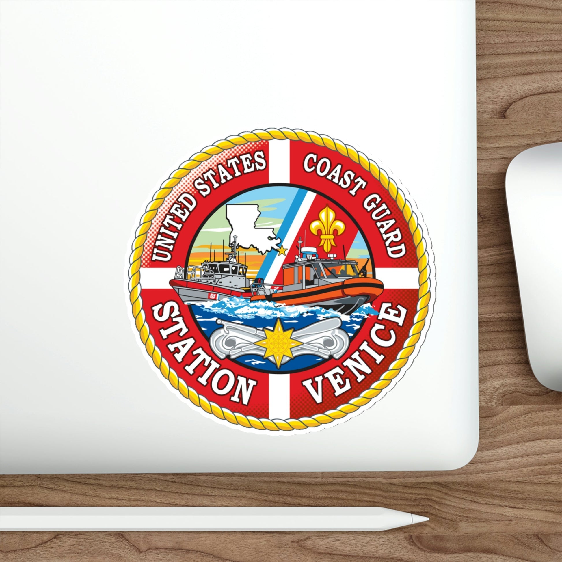 USCG Station Venice (U.S. Coast Guard) STICKER Vinyl Die-Cut Decal-The Sticker Space