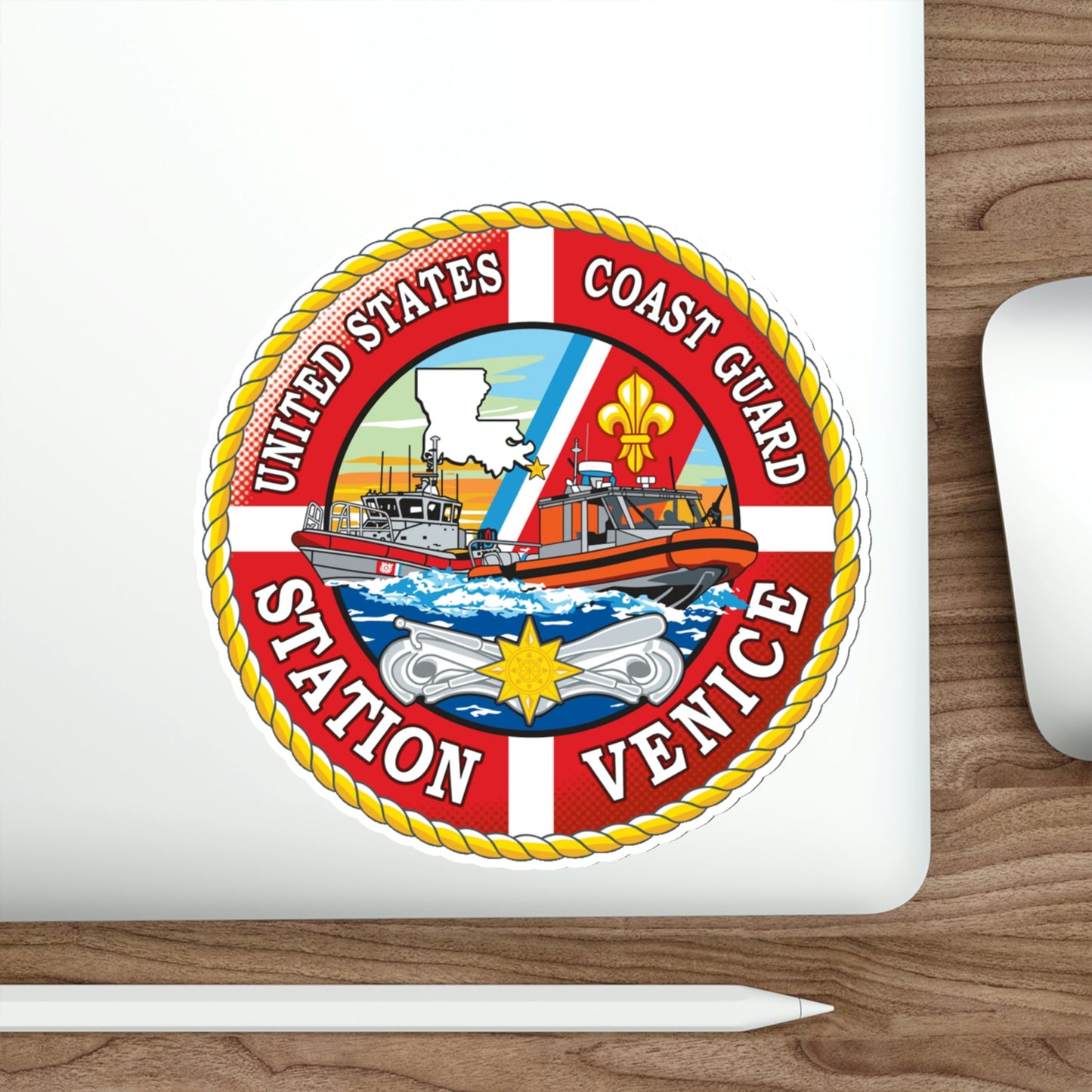 USCG Station Venice (U.S. Coast Guard) STICKER Vinyl Die-Cut Decal-The Sticker Space