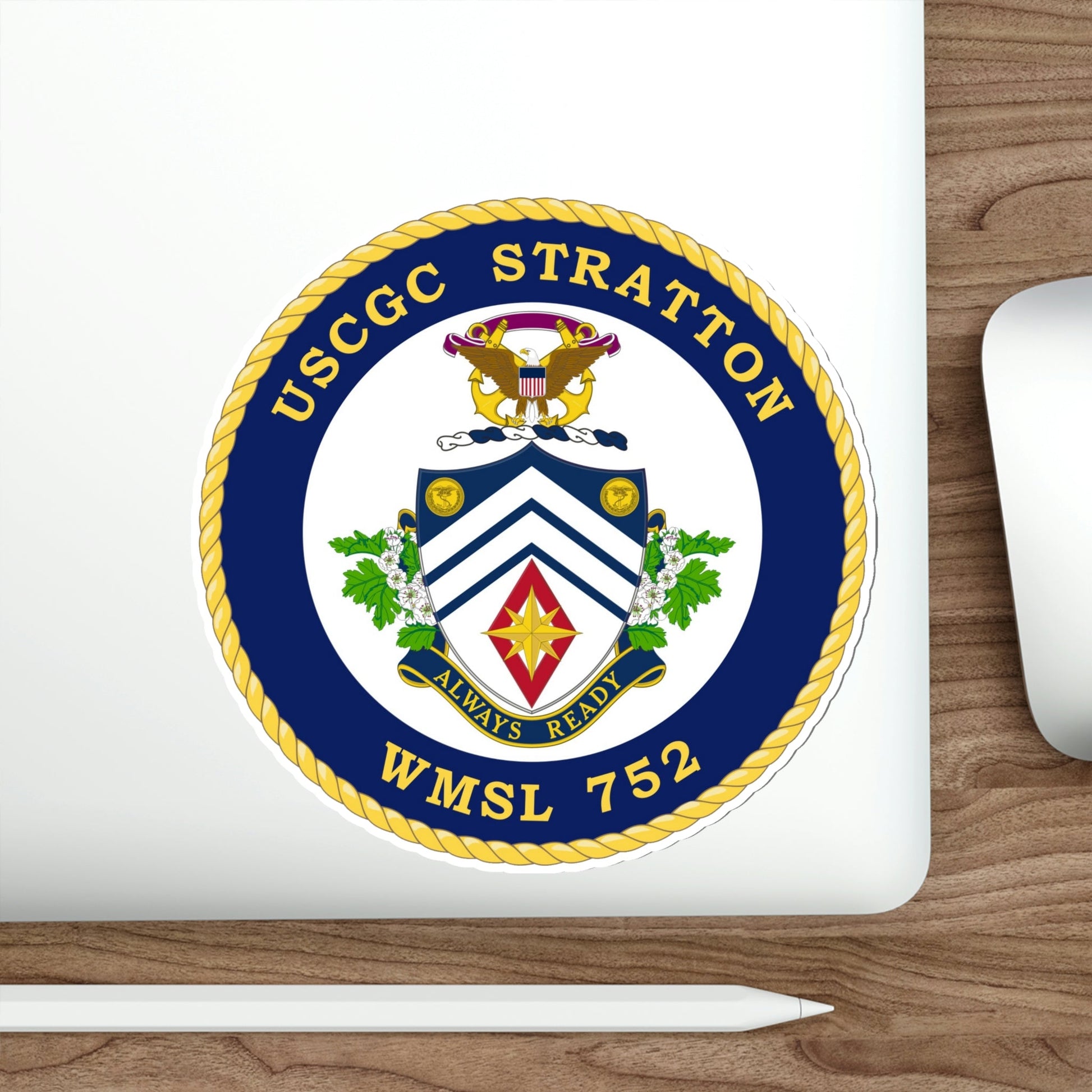 USCG Stratton WMSL 752 (U.S. Coast Guard) STICKER Vinyl Die-Cut Decal-The Sticker Space