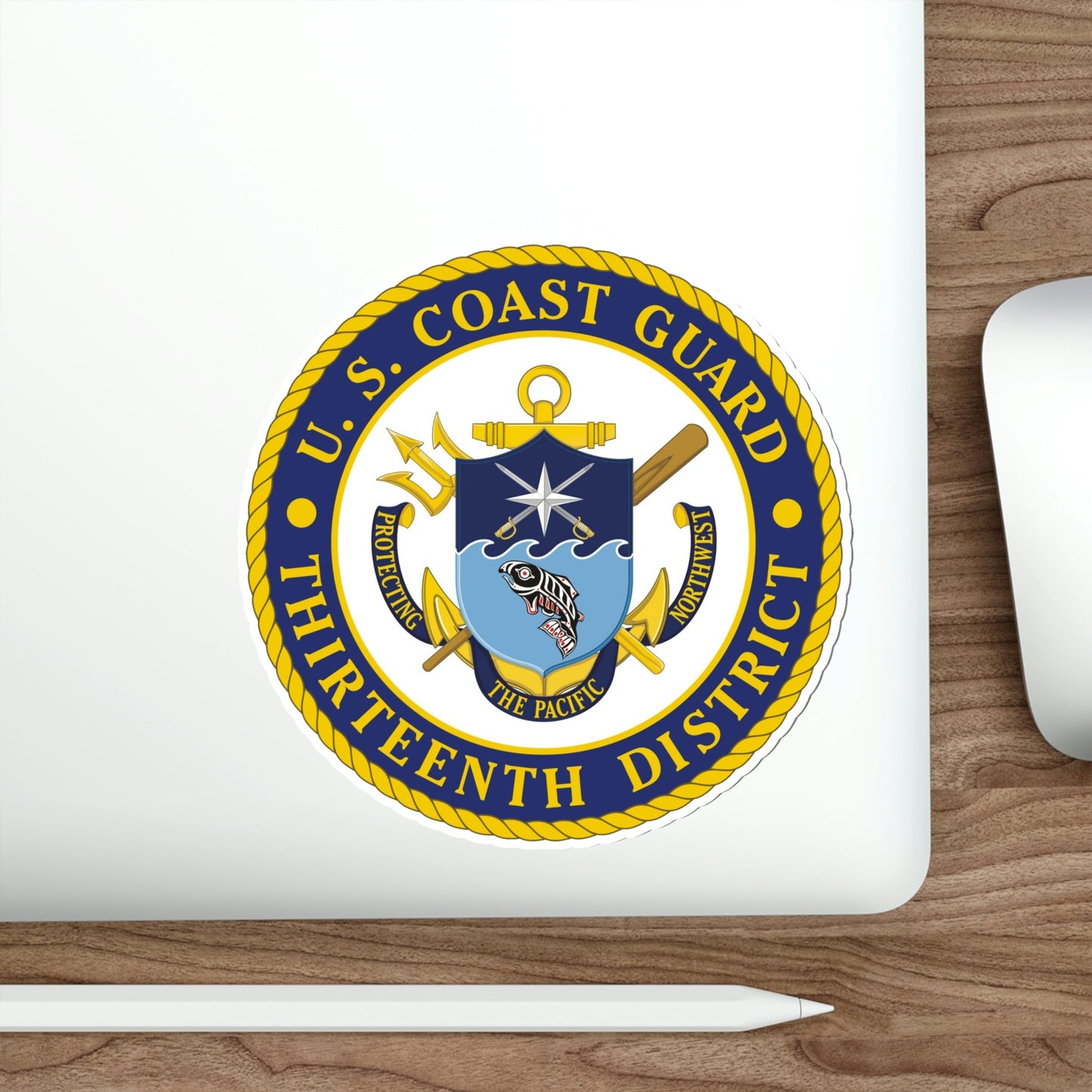 USCG Thirteenth District (U.S. Coast Guard) STICKER Vinyl Die-Cut Decal-The Sticker Space