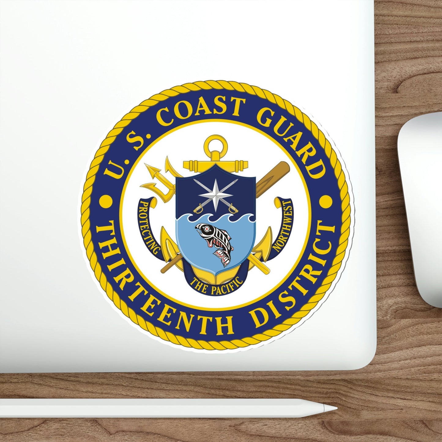 USCG Thirteenth District (U.S. Coast Guard) STICKER Vinyl Die-Cut Decal-The Sticker Space