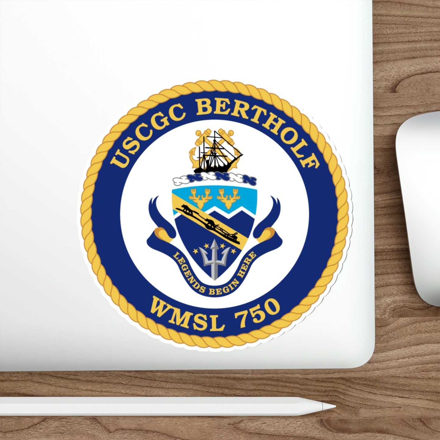 USCGC Bertholf WMSL 750 (U.S. Coast Guard) STICKER Vinyl Die-Cut Decal-The Sticker Space