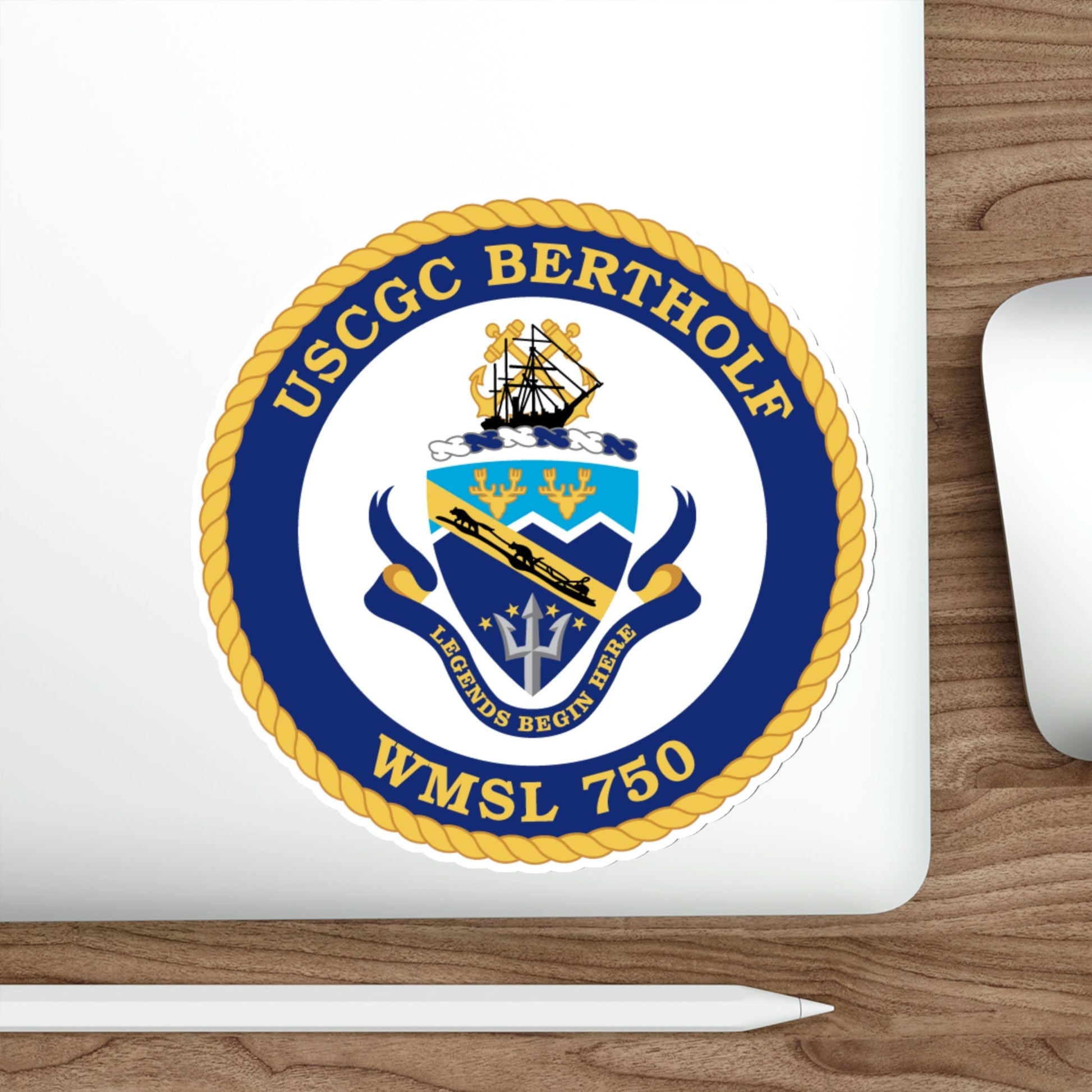 USCGC Bertholf WMSL 750 (U.S. Coast Guard) STICKER Vinyl Die-Cut Decal-The Sticker Space