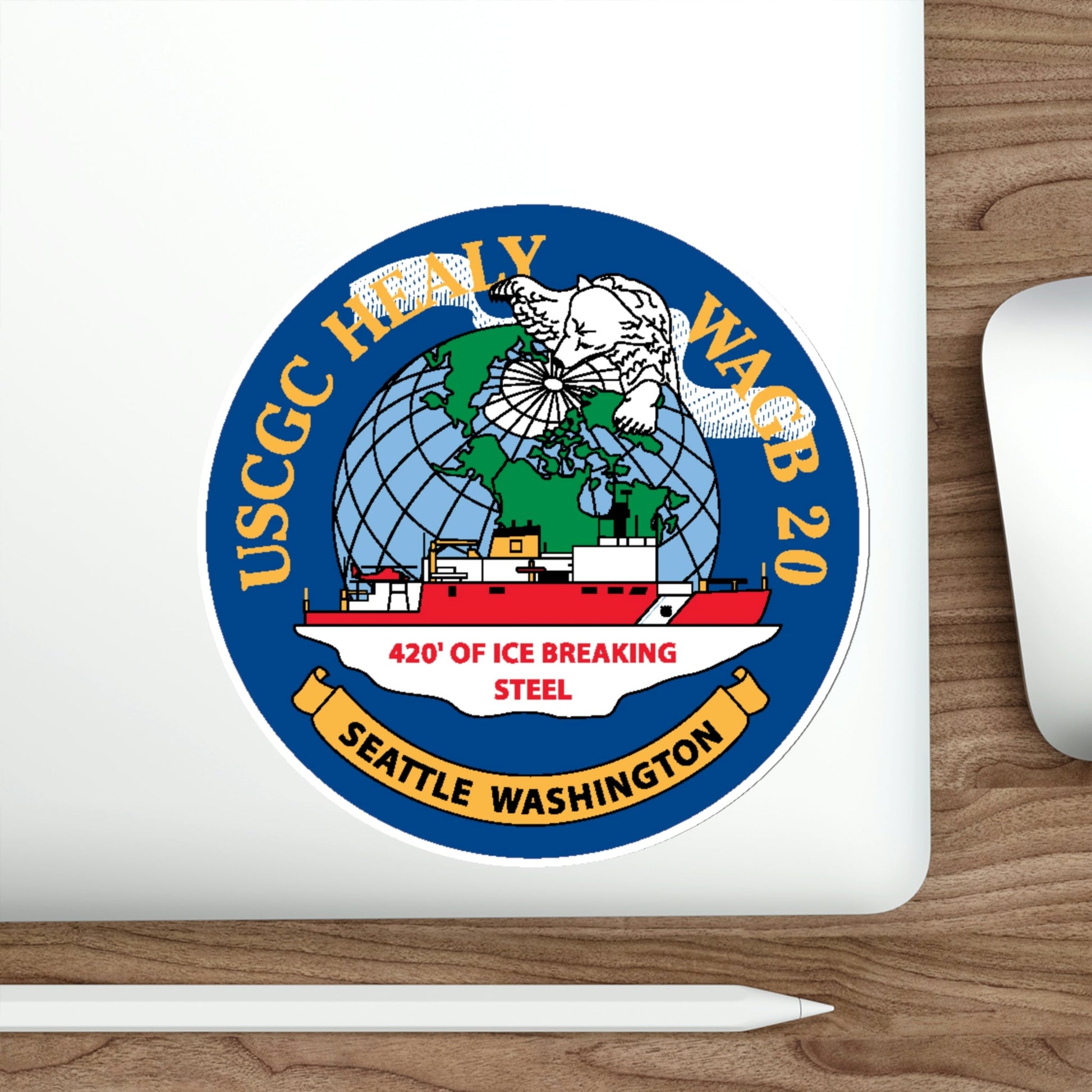 USCGC Healy WAGB 20 Seattle Wash (U.S. Coast Guard) STICKER Vinyl Die-Cut Decal-The Sticker Space