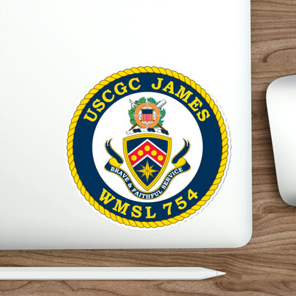 USCGC James WMSL 754 (U.S. Coast Guard) STICKER Vinyl Die-Cut Decal-The Sticker Space