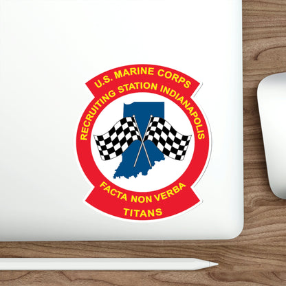 USMC Recruiting Station Indianapolis (USMC) STICKER Vinyl Die-Cut Decal-The Sticker Space