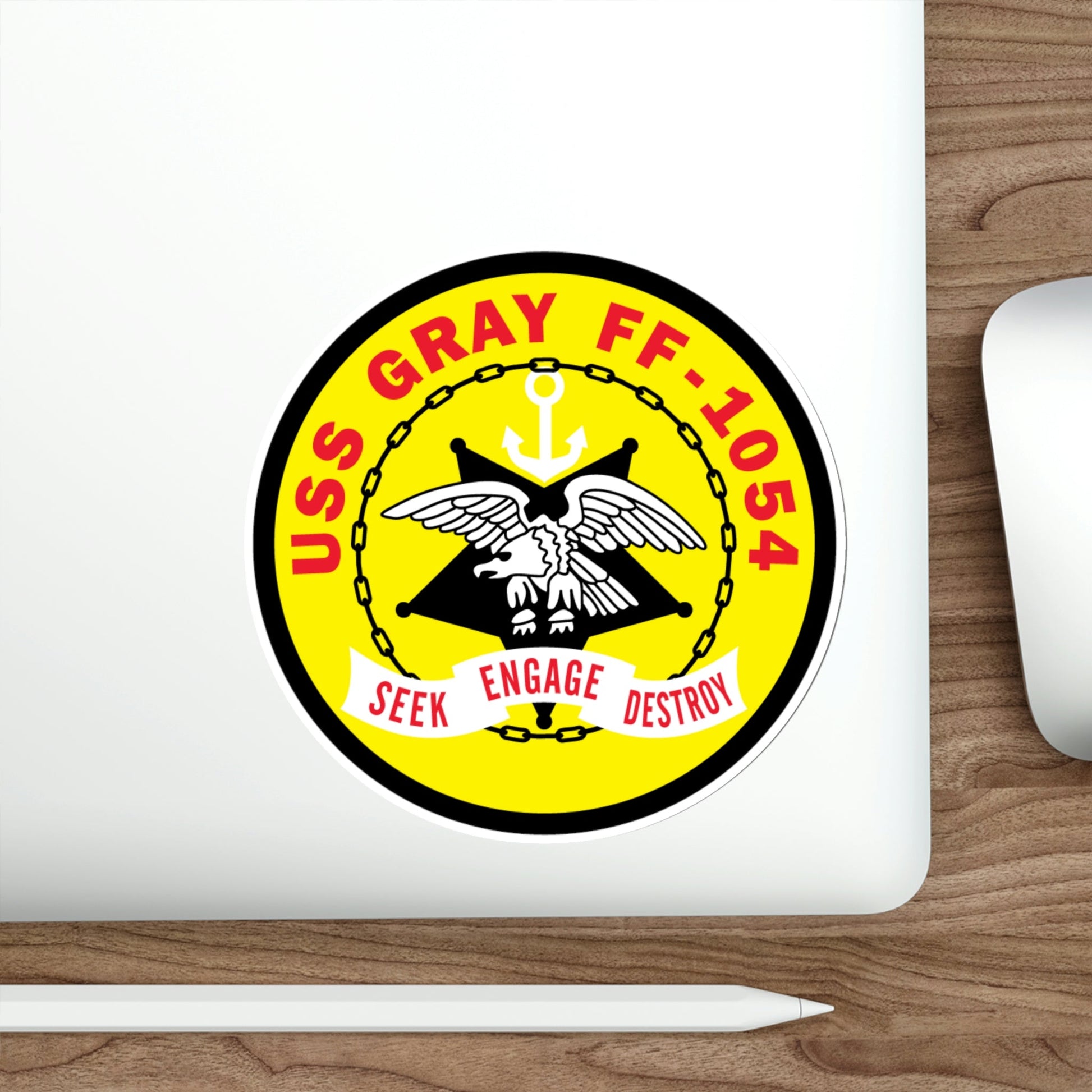 USS Gray FF 1054 Seek Engage Destry (U.S. Navy) STICKER Vinyl Die-Cut Decal-The Sticker Space