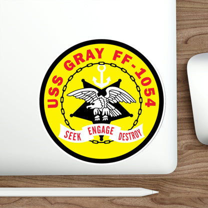 USS Gray FF 1054 Seek Engage Destry (U.S. Navy) STICKER Vinyl Die-Cut Decal-The Sticker Space