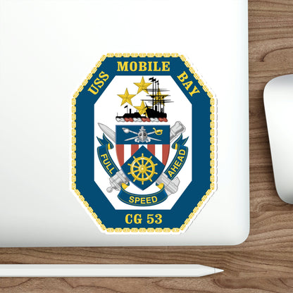 USS Mobile Bay CG 53 Crest (U.S. Navy) STICKER Vinyl Die-Cut Decal-The Sticker Space