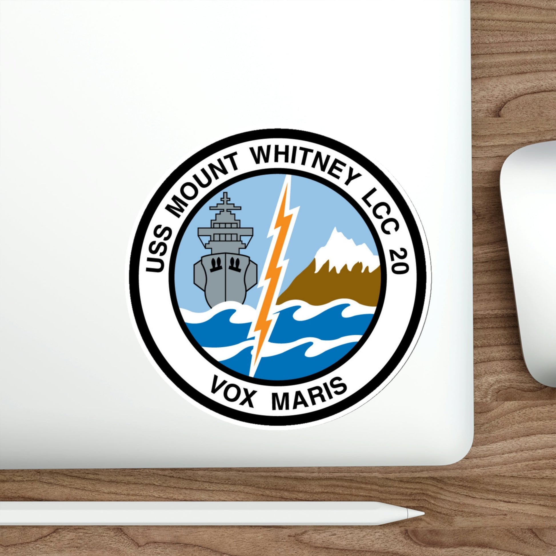 USS Mount Whitney LCC 20 Vox Maris (U.S. Navy) STICKER Vinyl Die-Cut Decal-The Sticker Space