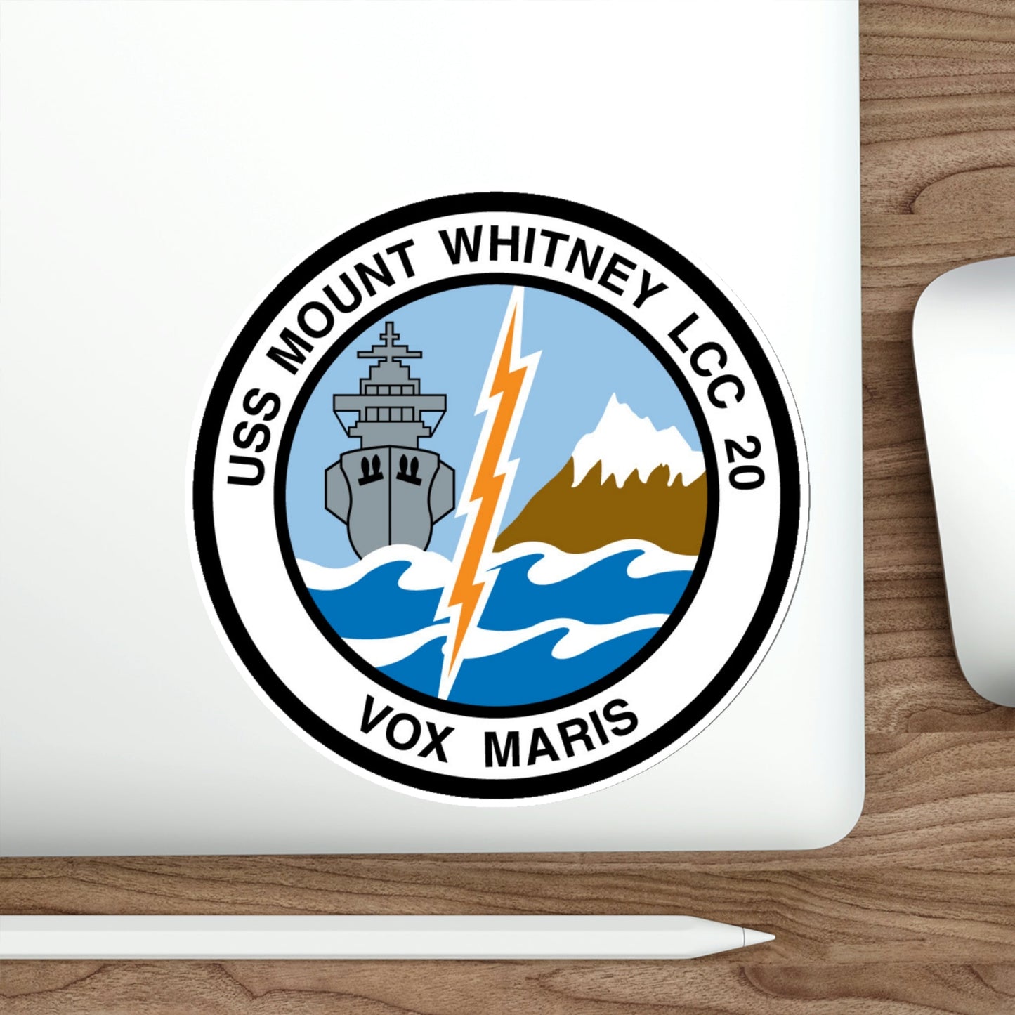 USS Mount Whitney LCC 20 Vox Maris (U.S. Navy) STICKER Vinyl Die-Cut Decal-The Sticker Space