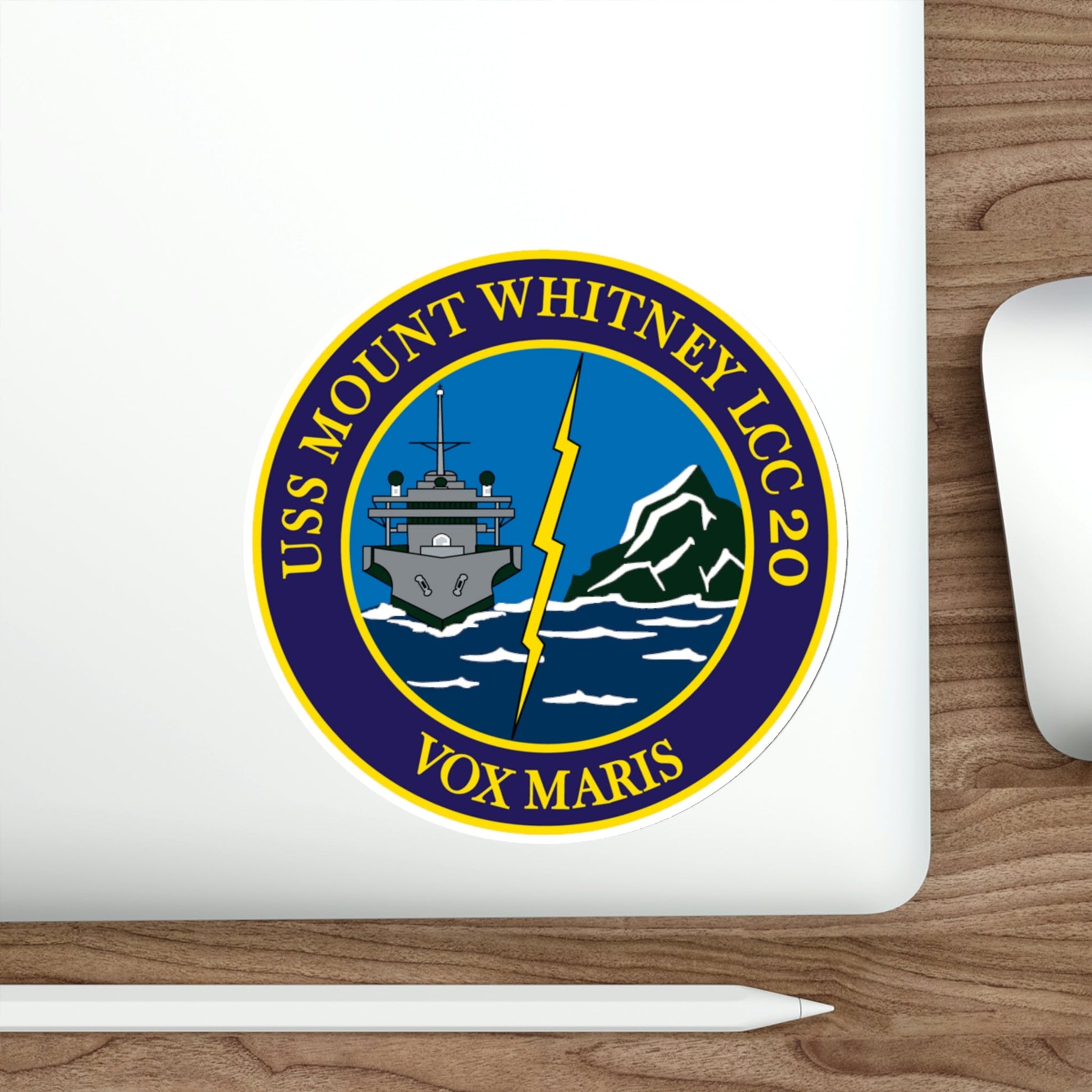 USS Mount Whitney LLC 20 VOX MARIS v2 (U.S. Navy) STICKER Vinyl Die-Cut Decal-The Sticker Space