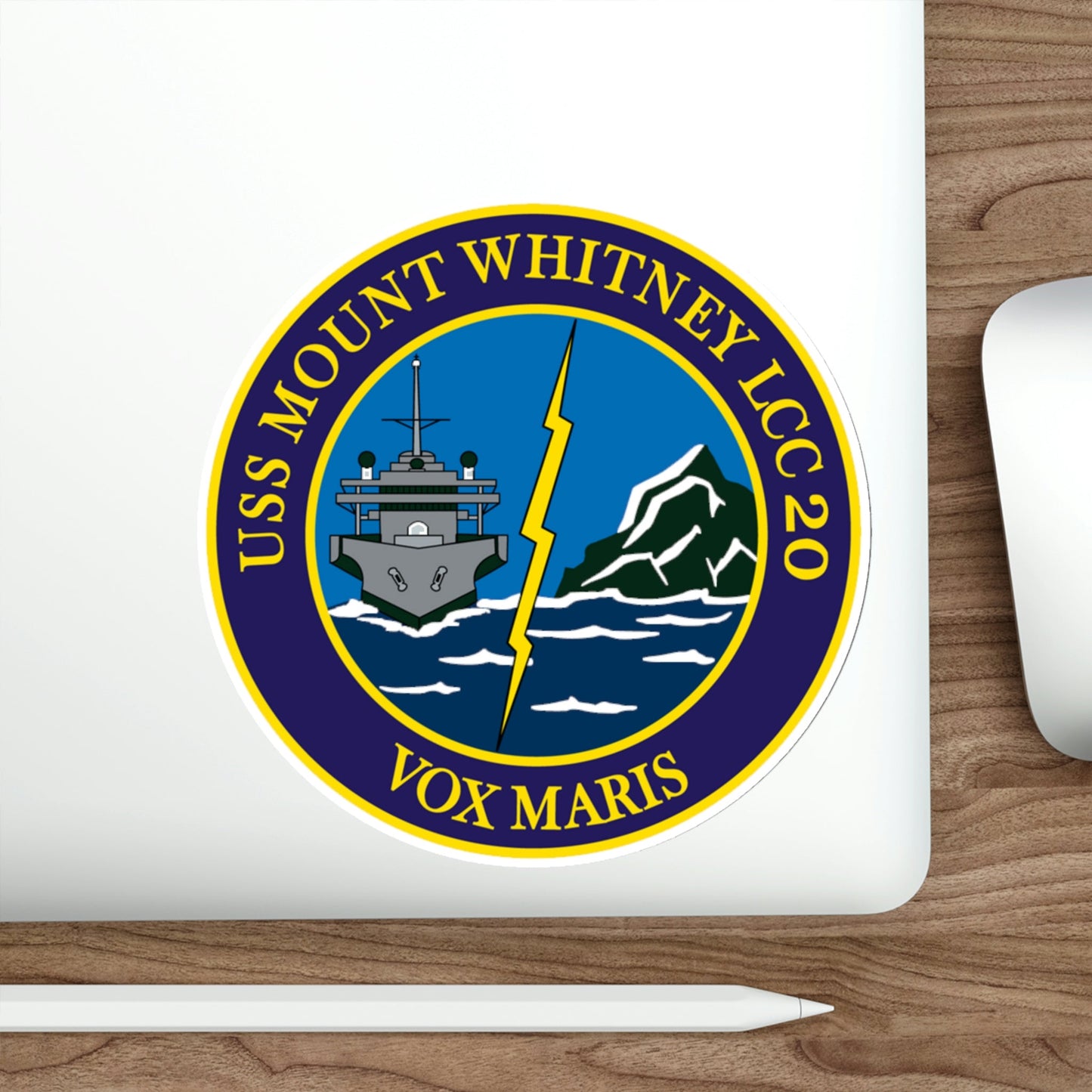 USS Mount Whitney LLC 20 VOX MARIS v2 (U.S. Navy) STICKER Vinyl Die-Cut Decal-The Sticker Space