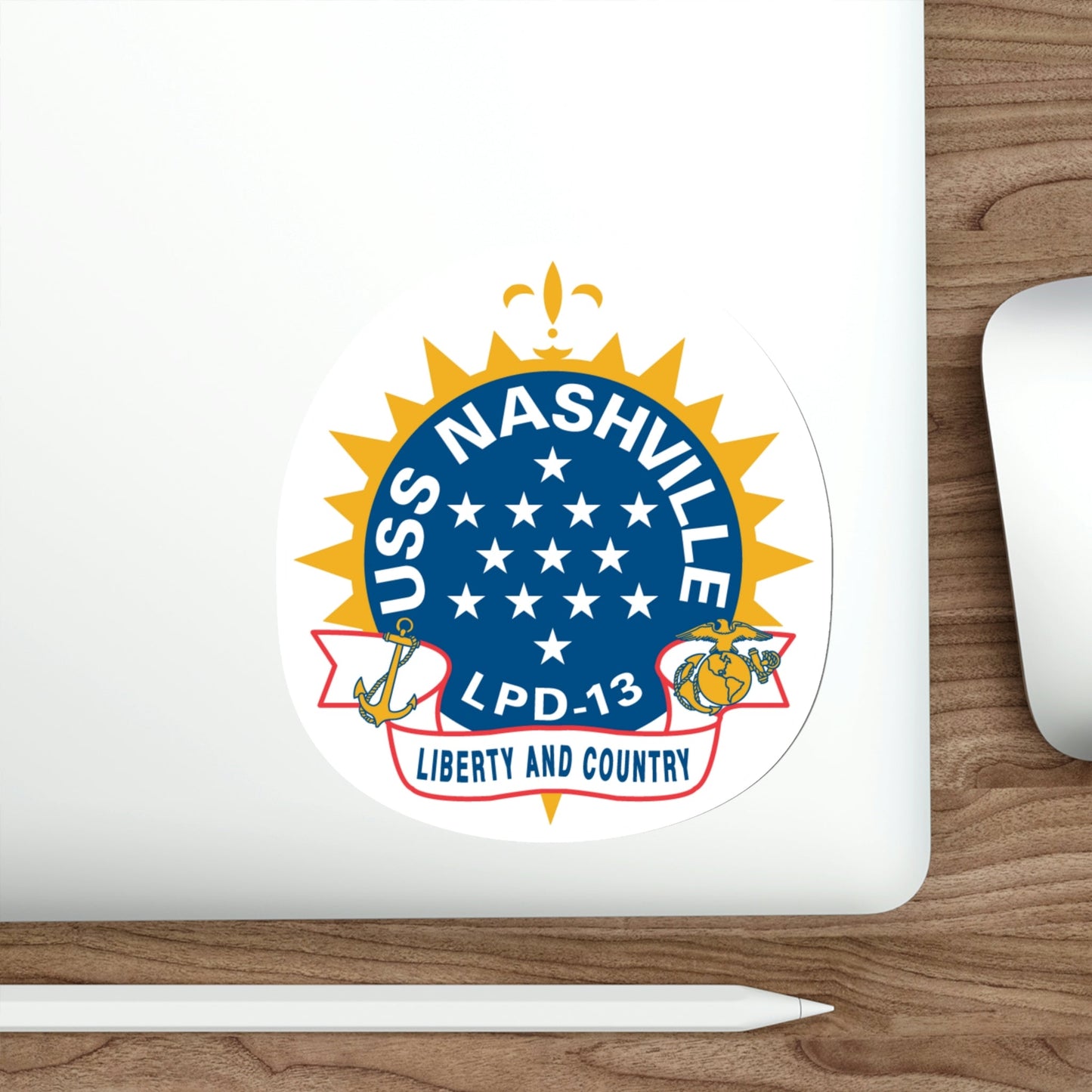 USS Nashille LPD 13 (U.S. Navy) STICKER Vinyl Die-Cut Decal-The Sticker Space