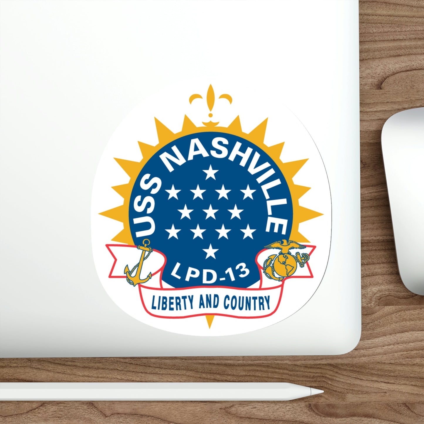 USS Nashille LPD 13 (U.S. Navy) STICKER Vinyl Die-Cut Decal-The Sticker Space