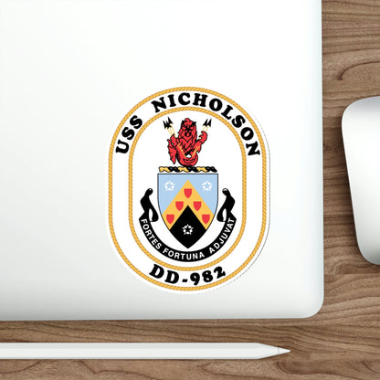 USS Nicholson DD 982 (U.S. Navy) STICKER Vinyl Die-Cut Decal-The Sticker Space