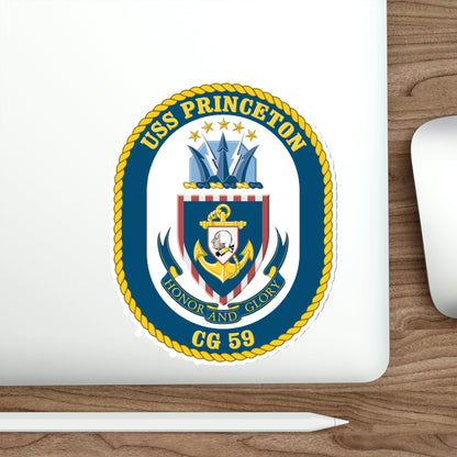 USS Princeton CG 59 Crest (U.S. Navy) STICKER Vinyl Die-Cut Decal-The Sticker Space