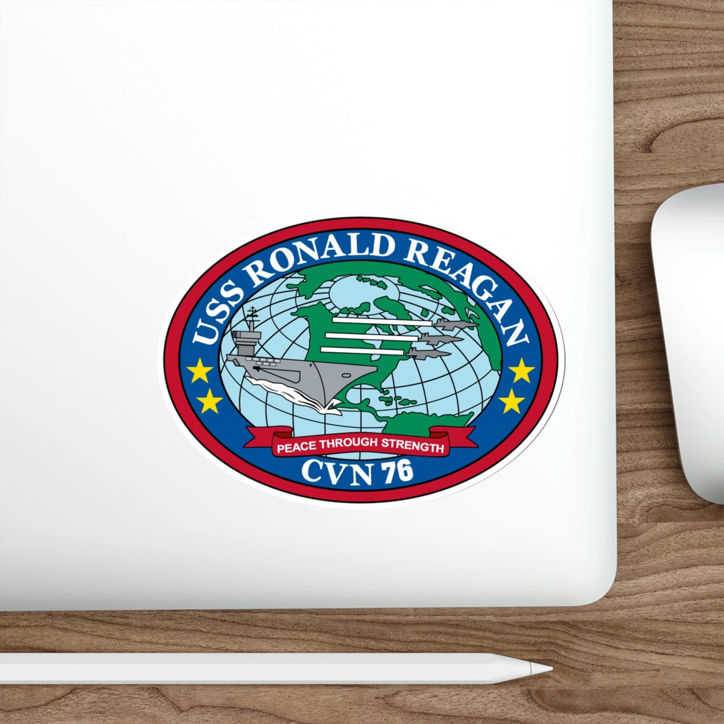 USS Ronald Reagan CVN 76 (U.S. Navy) STICKER Vinyl Die-Cut Decal-The Sticker Space