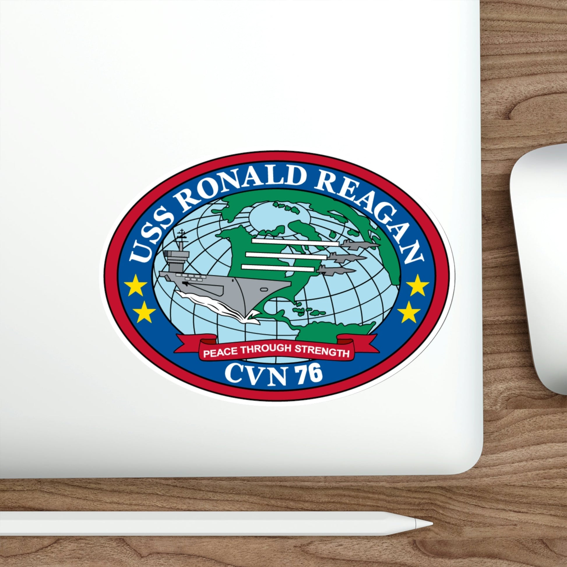 USS Ronald Reagan CVN 76 (U.S. Navy) STICKER Vinyl Die-Cut Decal-The Sticker Space