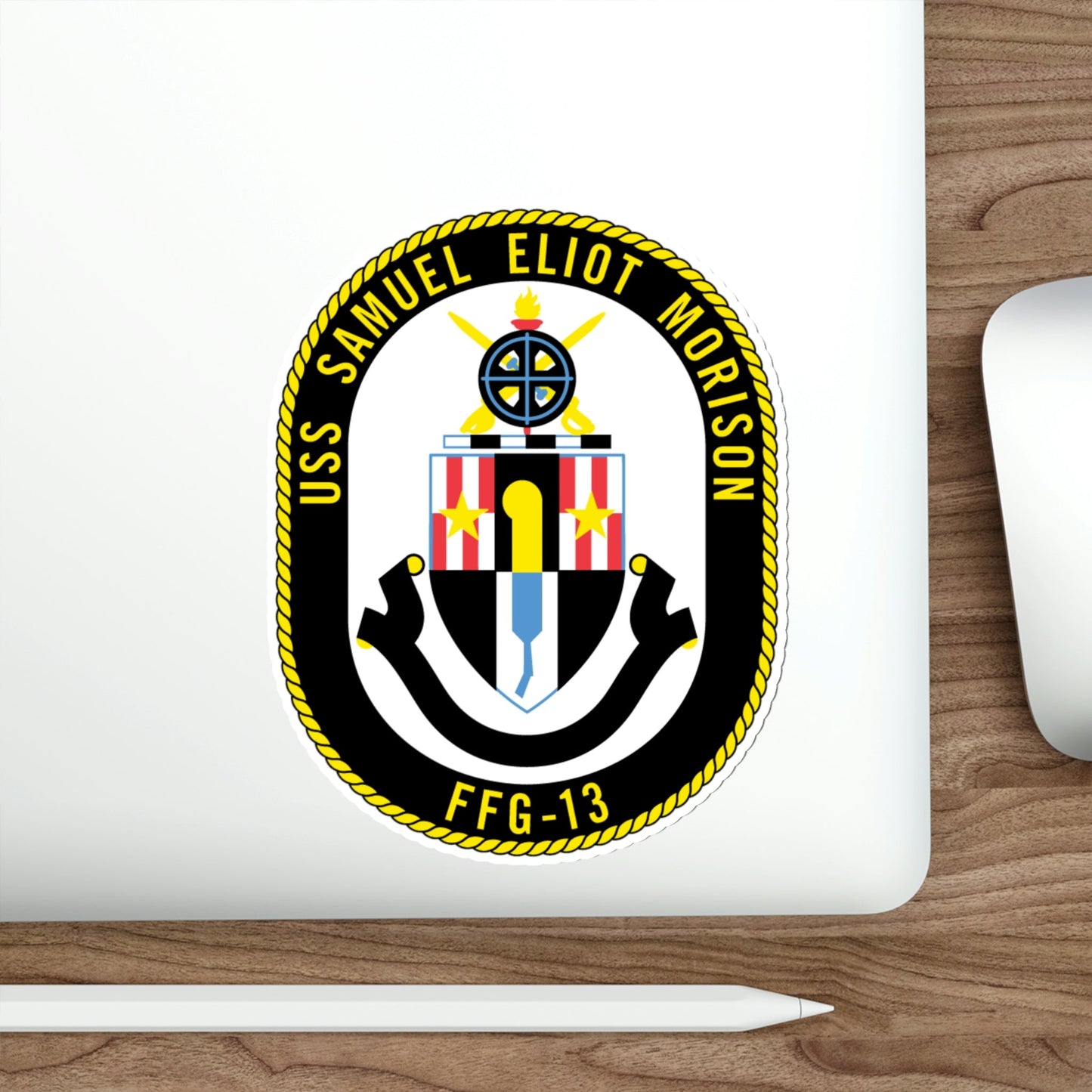 USS Samuel Elliot Morison FFG 13 (U.S. Navy) STICKER Vinyl Die-Cut Decal-The Sticker Space