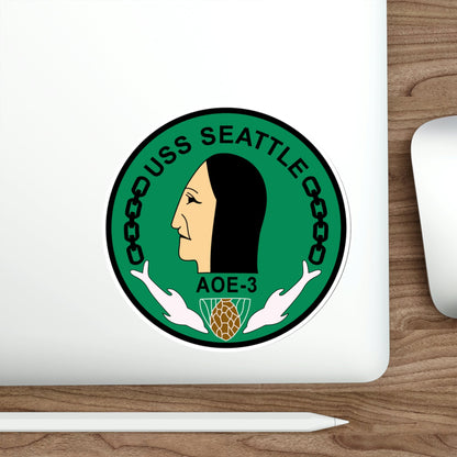 USS Seattle AOE 3 (U.S. Navy) STICKER Vinyl Die-Cut Decal-The Sticker Space