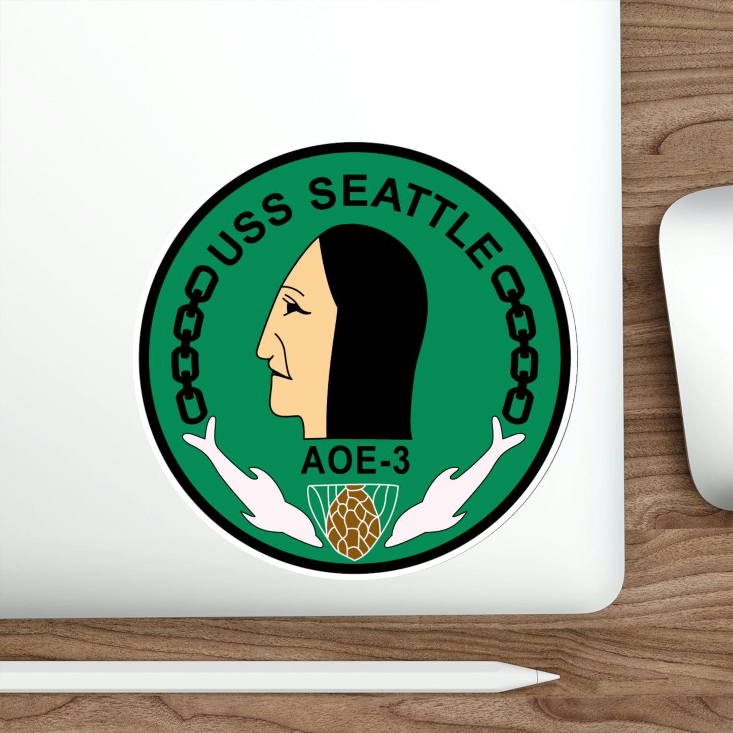 USS Seattle AOE 3 (U.S. Navy) STICKER Vinyl Die-Cut Decal-The Sticker Space