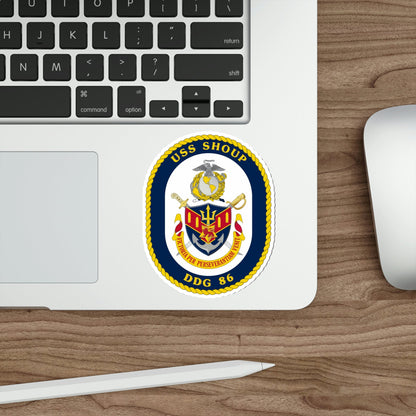 USS Shoup DDG 86 Crest (U.S. Navy) STICKER Vinyl Die-Cut Decal-The Sticker Space