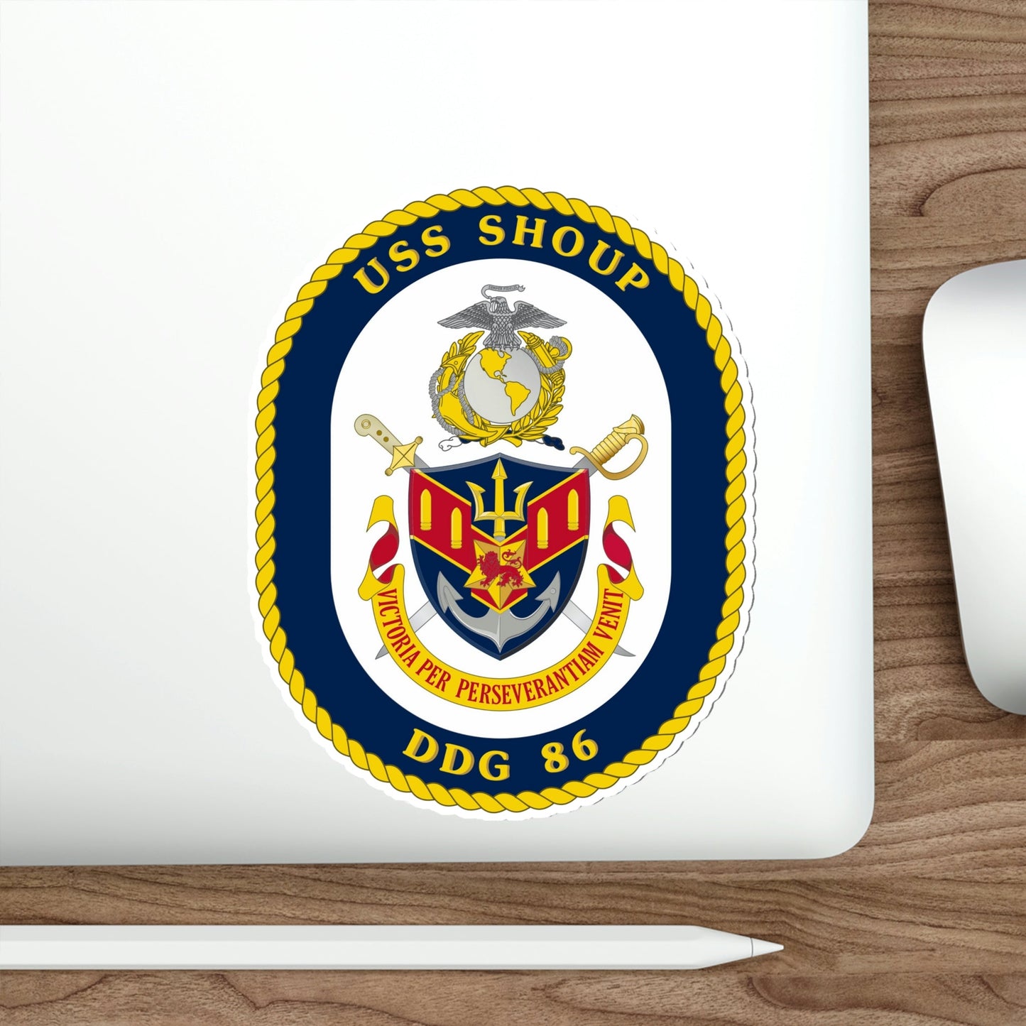 USS Shoup DDG 86 Crest (U.S. Navy) STICKER Vinyl Die-Cut Decal-The Sticker Space