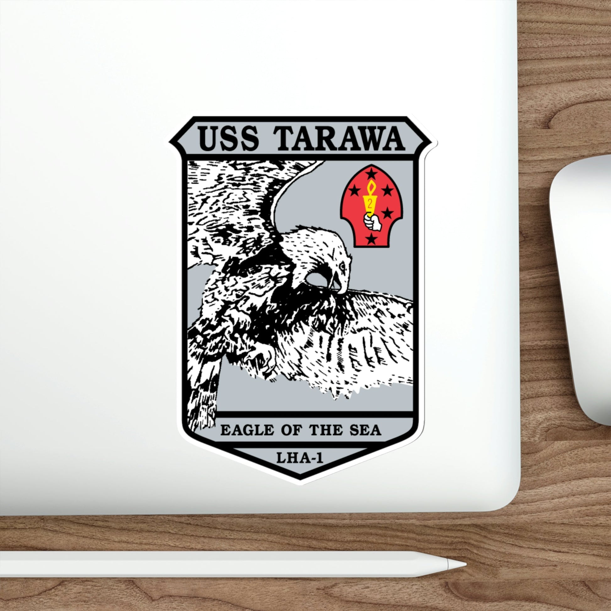 USS Tarawa Eagle Of The Sea LHA 1 BIN 1224 (U.S. Navy) STICKER Vinyl Die-Cut Decal-The Sticker Space