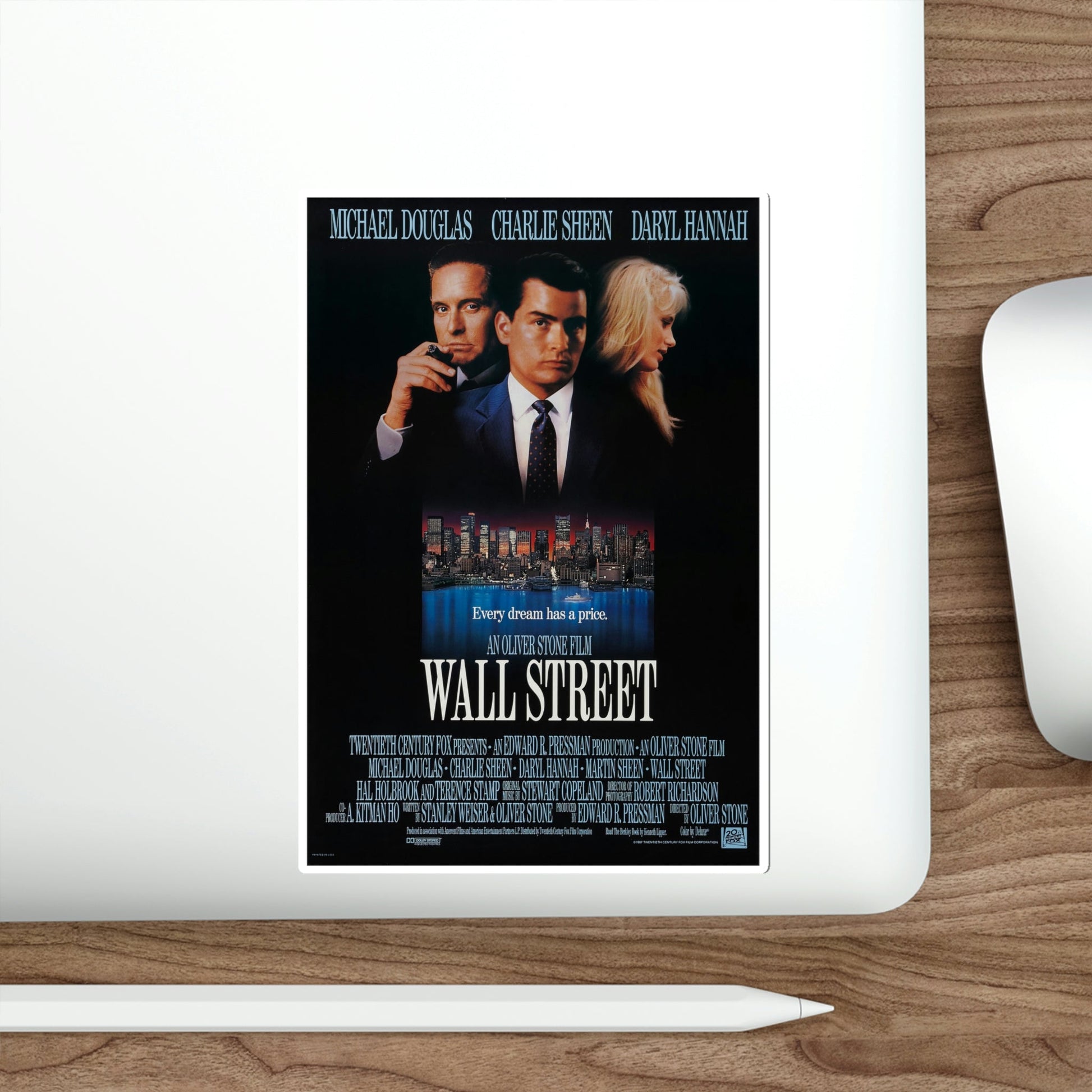 Wall Street 1987 Movie Poster STICKER Vinyl Die-Cut Decal-The Sticker Space