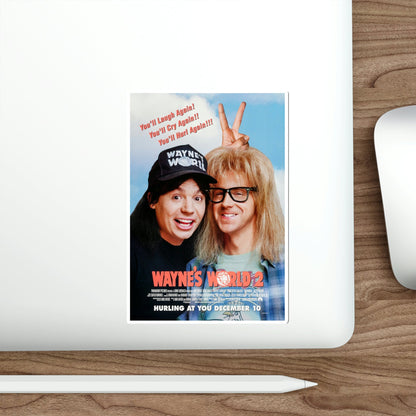 Waynes World 2 1993 Movie Poster STICKER Vinyl Die-Cut Decal-The Sticker Space