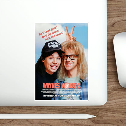 Waynes World 2 1993 Movie Poster STICKER Vinyl Die-Cut Decal-The Sticker Space