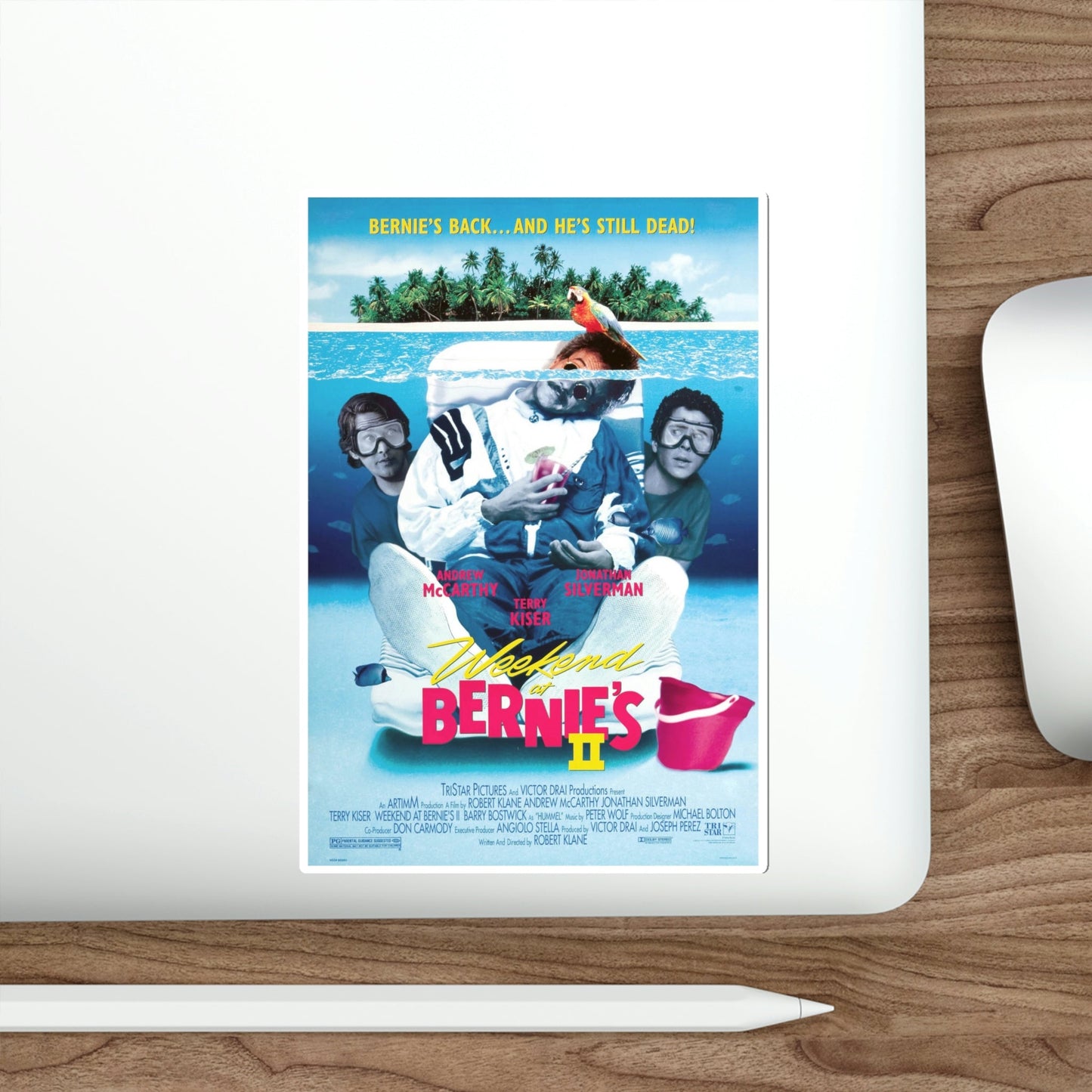 Weekend at Bernies II 1993 Movie Poster STICKER Vinyl Die-Cut Decal-The Sticker Space