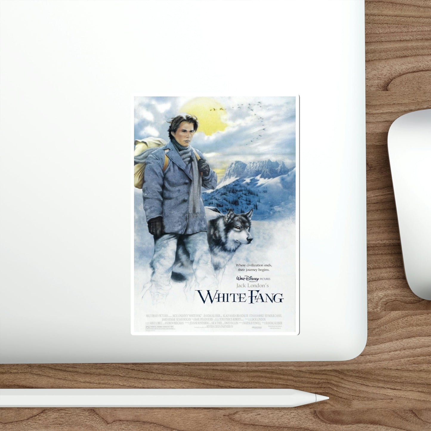 White Fang 1991 Movie Poster STICKER Vinyl Die-Cut Decal-The Sticker Space