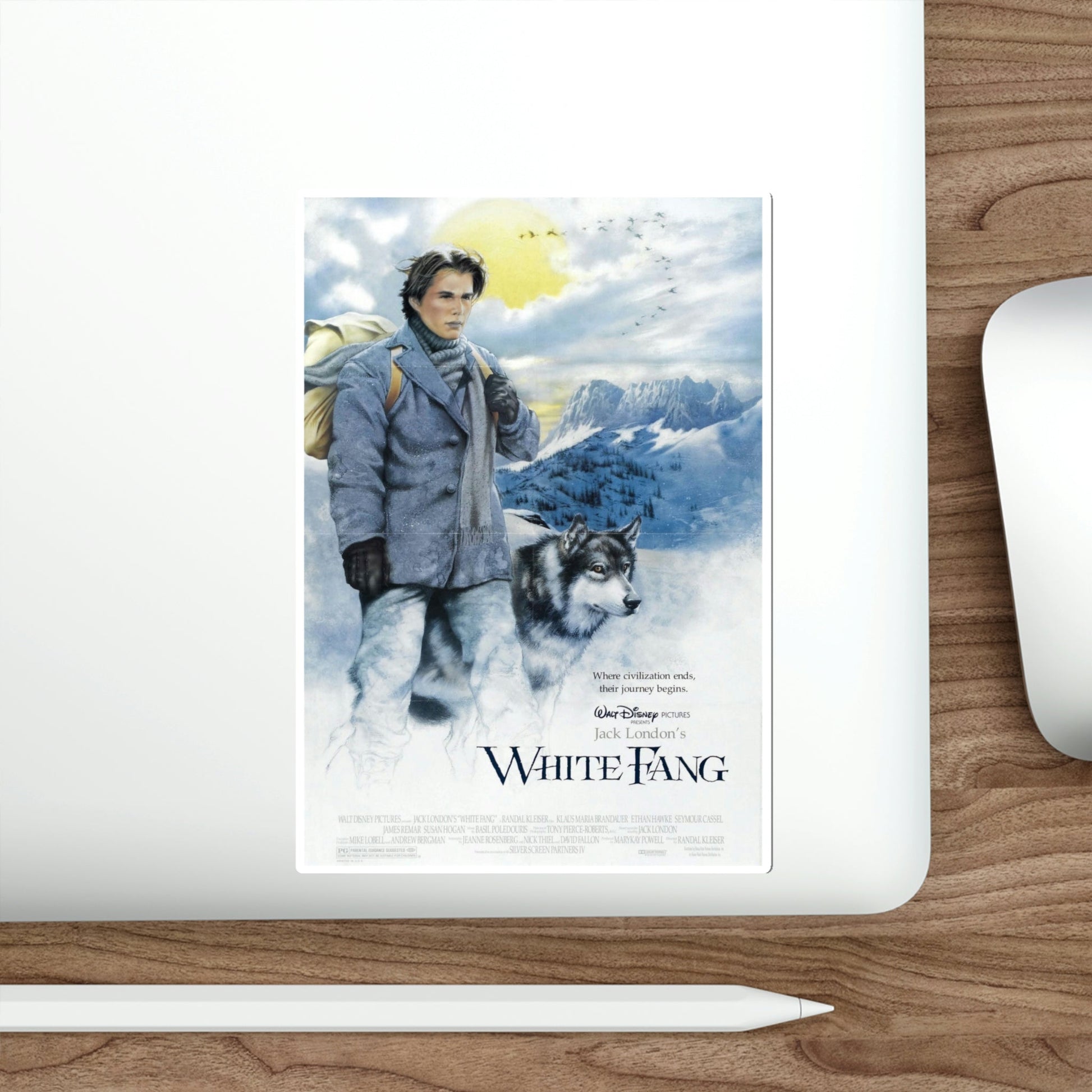 White Fang 1991 Movie Poster STICKER Vinyl Die-Cut Decal-The Sticker Space