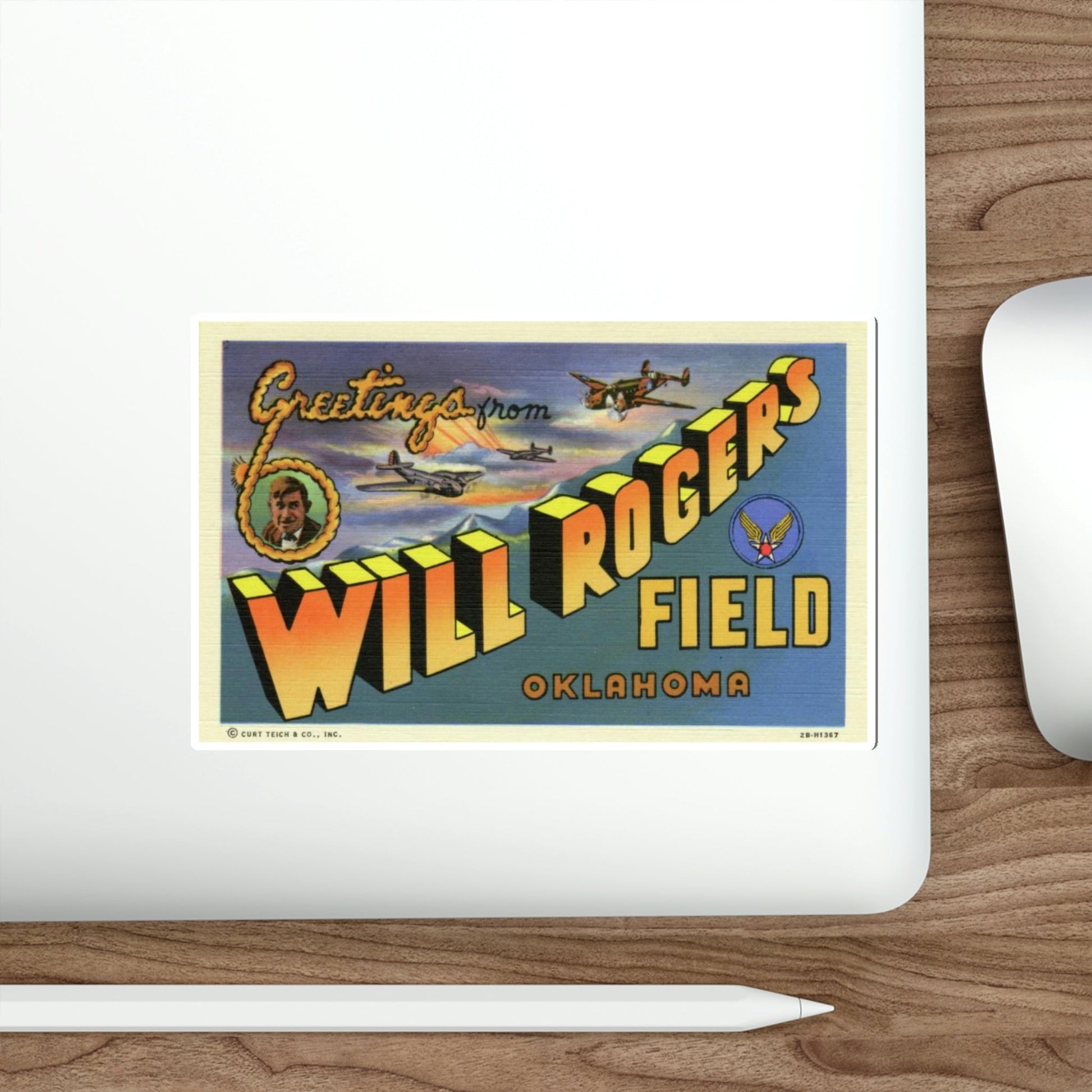 Will Rogers Field Oklahoma (Greeting Cards) STICKER Vinyl Die-Cut Decal-The Sticker Space